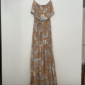 Daniela Tie Front Shoulder-less Dress